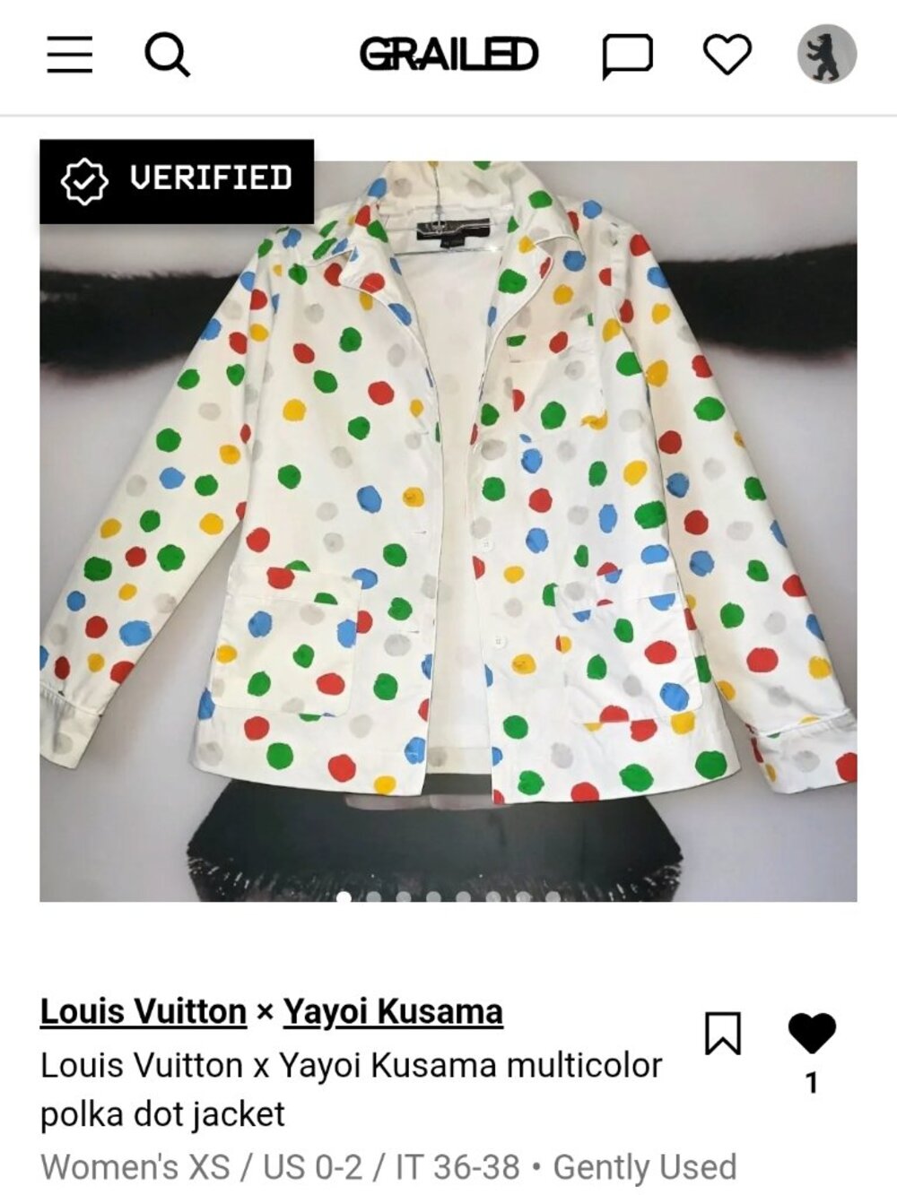 XS LOUIS VUITTON x YAYOI KUSAMA White Multi Color Monogram Dots